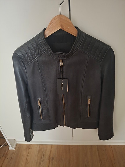 Massimo Dutti nahkatakki, XS, uusi