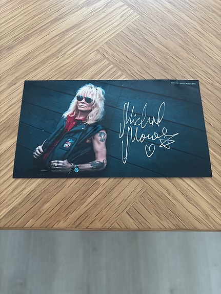 Michael Monroe signeerattu valokuvakortti