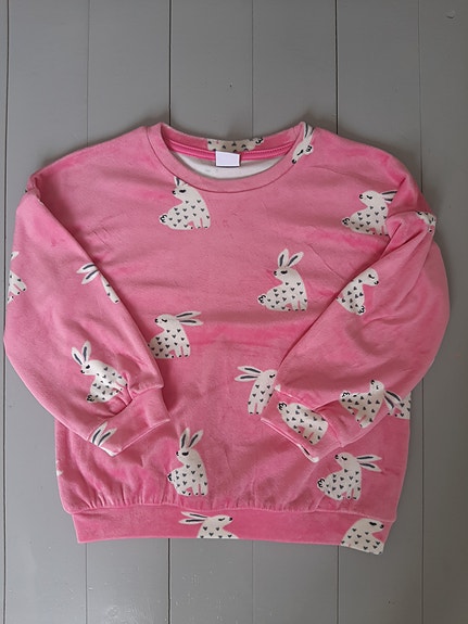 Lindex 104 110 paita pupu pinkki valkoinen