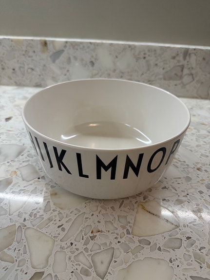 Design Letters kulho valkoinen