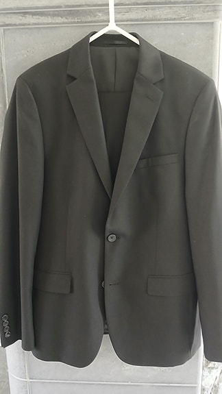 Dressmann puku slim fit koko 50, 33/32, musta