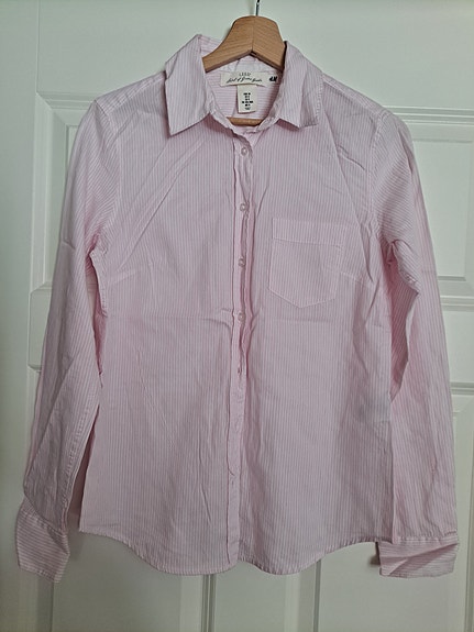 H&M vaaleanpunainen kauluspaita 38