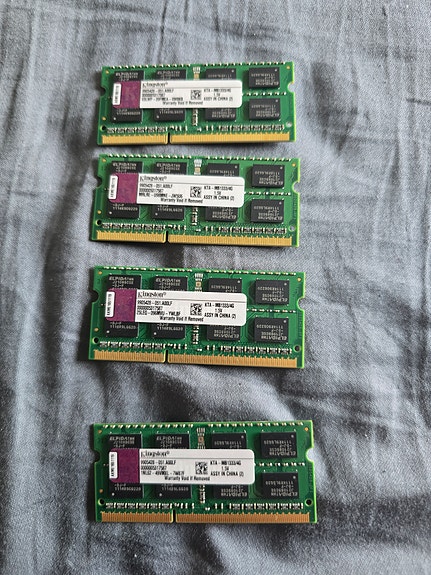 16 GB (4×4 GB) DDR3 1333 MHz Kingston RAM