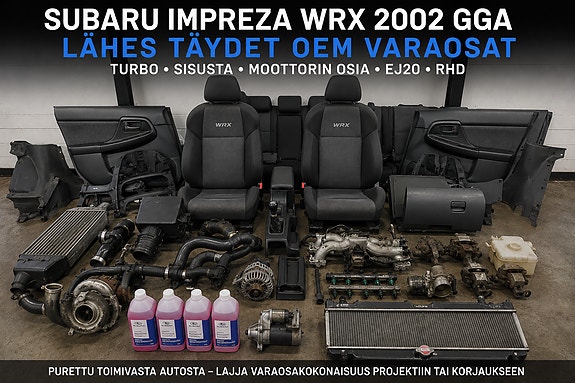 Subaru WRX 2002 GGA lähes täydet OEM varaosat – turbo + sisusta EJ20 RHD