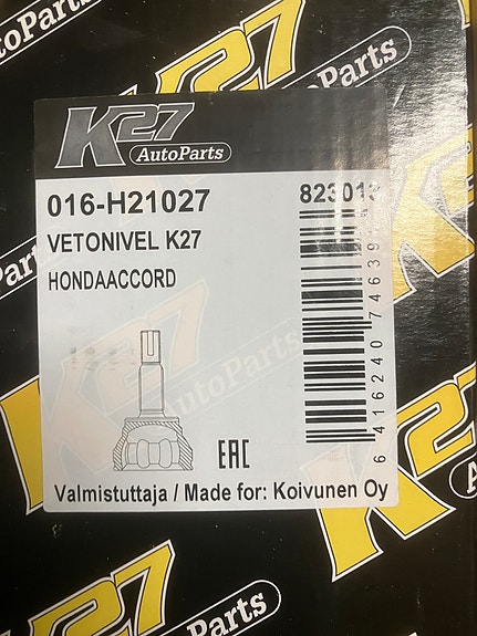 Honda Accord/Prelude 2.0-2.3 Ulompi Vetonivel 90-96