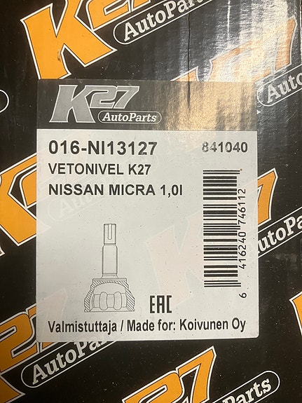 Nissan Micra K11 1.0 Ulompi Vetonivel 93-03