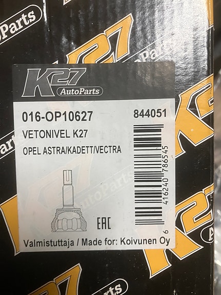 Opel Astra-F/Vectra-A 1.4/1.6 Ulompi Vetonivel 91-93