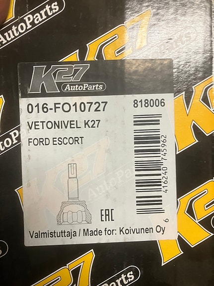 Ford Fiesta/Escort 1.3-1.8 Ulompi Vetonivel 91-00