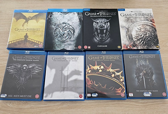 Game of Thrones kaudet 1-8 Blu-ray