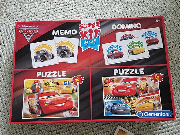 Autot -peli 4 in 1