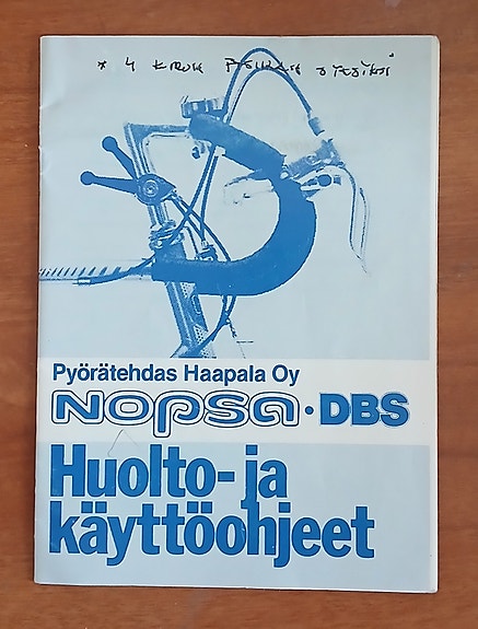 Nopsa - DBS polkupyörä -huolto- ja käyttöohjeet