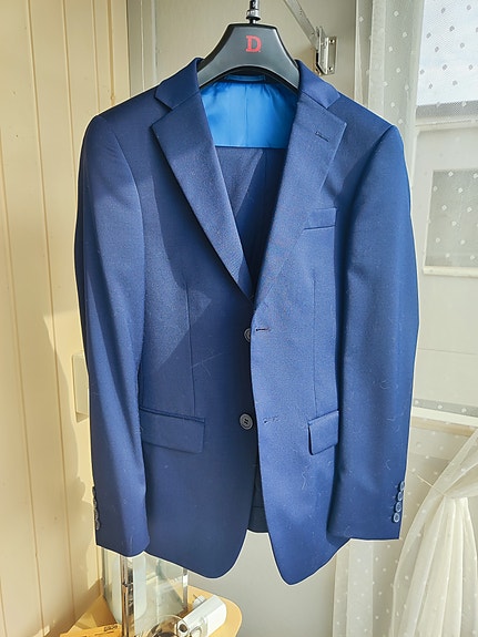 Dressmann miesten puku, koko 42 navy