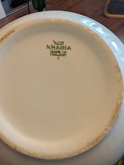 Arabia siniraita kulho
