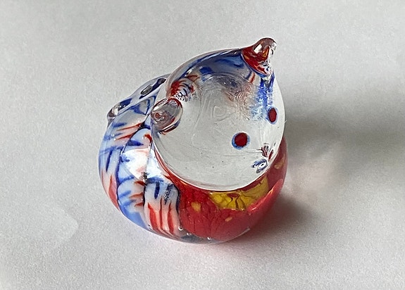Vintage Millefiori Lasinen Kissa Koriste Figuuri, 4,5cm