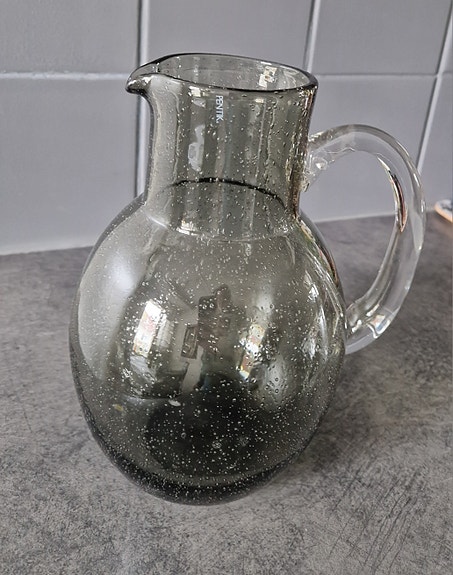 Pentik Linda lasikannu, vihertävänharmaa