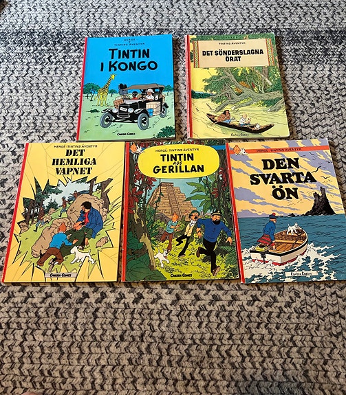Tintin sarjakuva albumit 5kpl