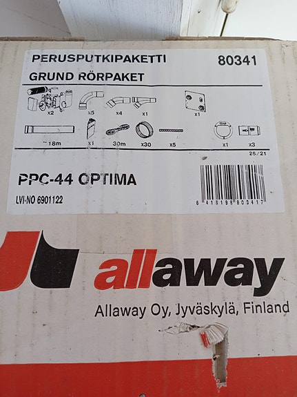 Allaway keskuspölynimurin putkisto