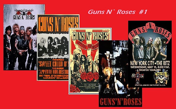 GUNS N` ROSES julistesetti 5kpl
