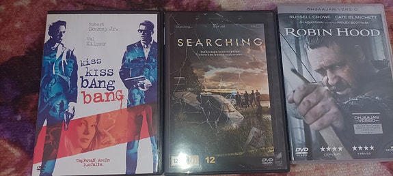 3 DVD elokuvaa
