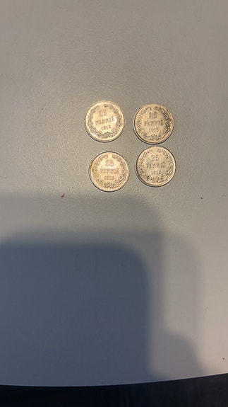 25 penniä 1916 4 kpl