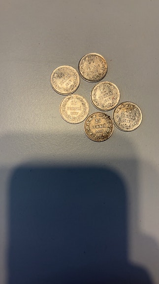 25 penniä 1917 6kpl