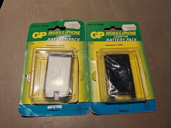 Panasonic GD90 ja GD92 retro matkapuhelimien akut