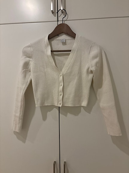 Lindex neuletakki tytöille koko 134/140 valkoinen
