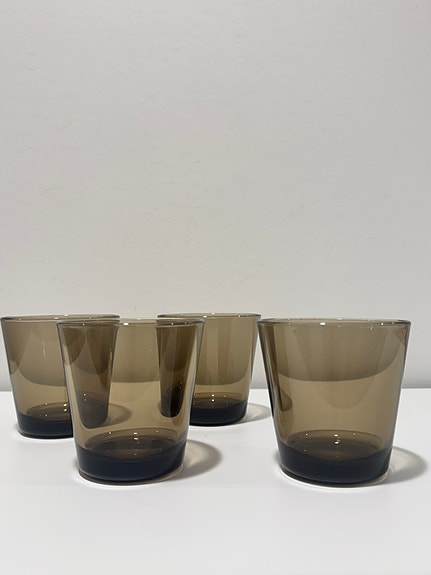 Iittala Kartio lasit 21cl harmaa / savu 4kpl – Kuin uudet