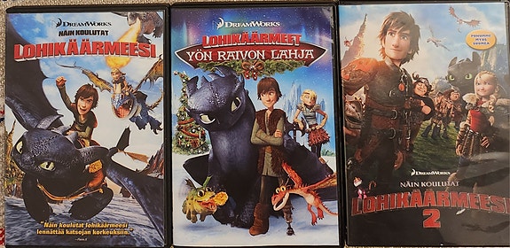Näin koulutat lohikäärmeesi 3 kpl DVD