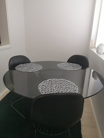 Calligaris Vortex ruokapöytä 120cm, harmaa/matta musta