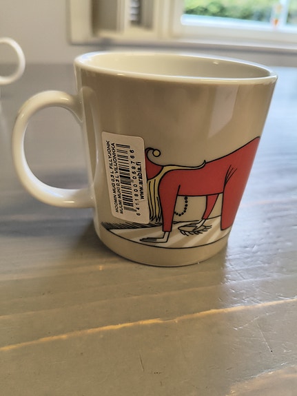 Arabia Muumimuki Vilijonkka kruunuleima tarra