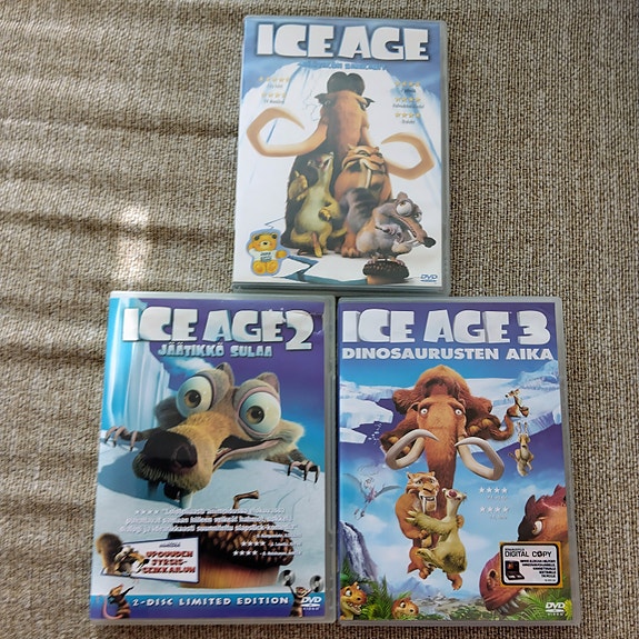 Ice Age 1–3 DVD-elokuvat