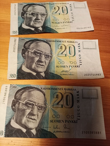 Suomen Pankki 20 markan setelit
