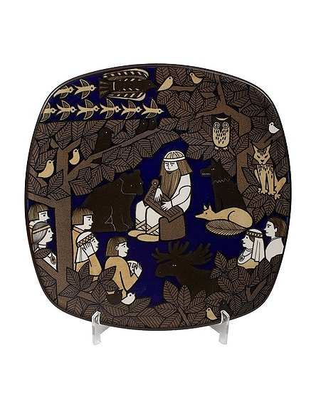 ARABIA Kalevala 150-vuotta juhlalautanen 1985