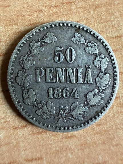 50 penniä kolikot