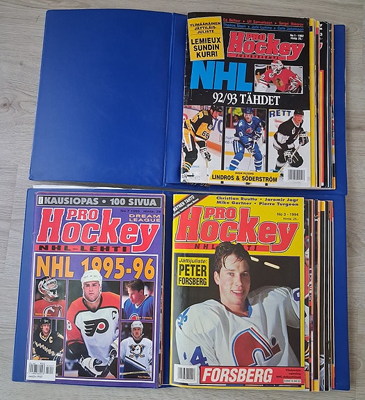 Pro Hockey NHL -lehdet ja kansiot