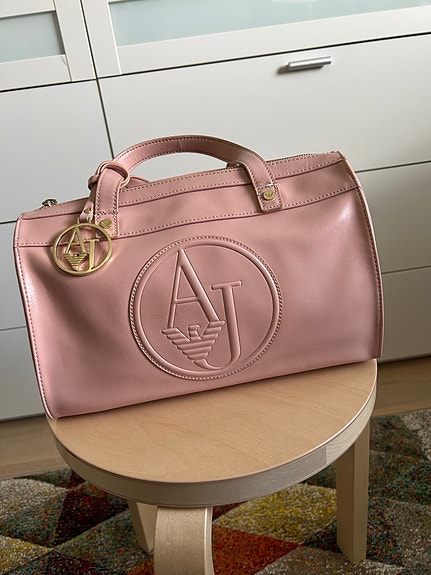 Armani Jeans vaaleanpunainen laukku