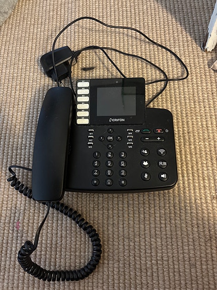 Erifon 4G Plus pöytä-GSM puhelin, musta