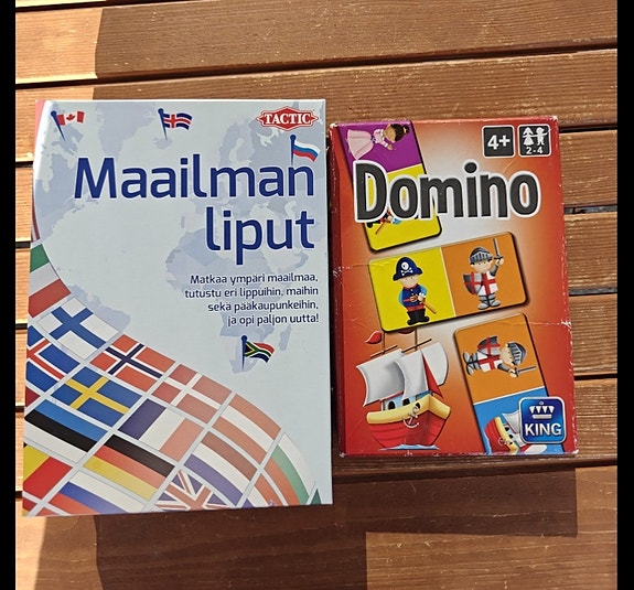 🧩🃏🎲 Lasten pelit: Domino & Maailman liput 🎲🃏🧩 pelejä lautapeli