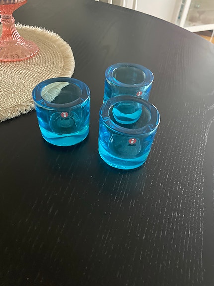 Iittala Kivi tuikkukipot turkoosi