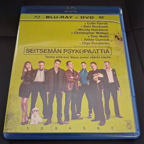 Seitsemän psykopaattia Blu-ray + DVD elokuva