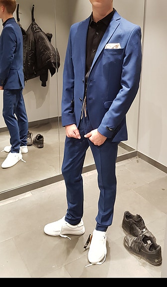 Jack & Jones miesten puku koko 44 sininen