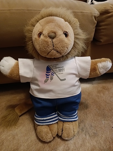 KSB Sport WW Ice Hockey Finland 1991 pehmolelu Leijona
