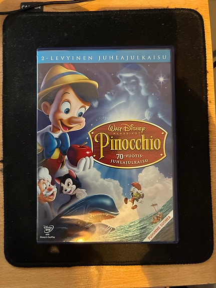 Disney Pinocchio 70-vuotisjuhlapainos 2-levyinen DVD