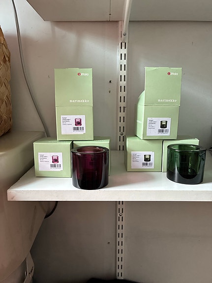 Iittala Kivi tuikkukupit punainen ja vihreä