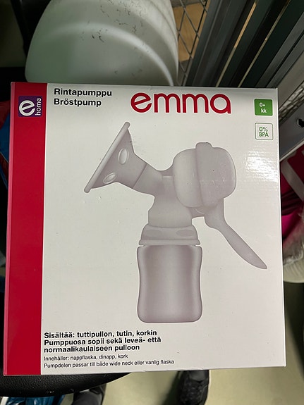 Emma käsikäyttöinen rintapumppu ja tuttipullo