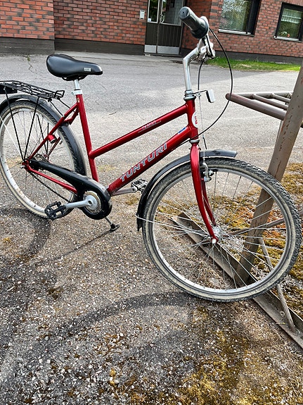 Tunturi naisten pyörä 26" M punainen