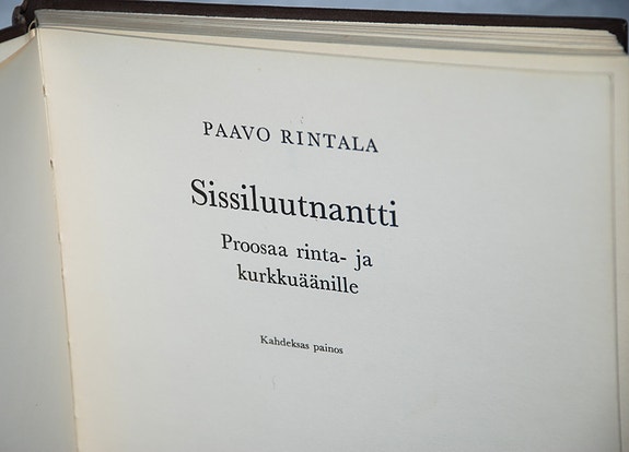 Paavo Rintala SISSILUUTNANTTI (Otava 8.p 1963)
