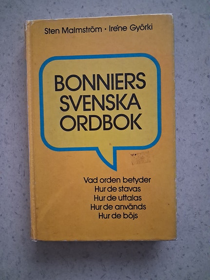 Bonniers Svenska Ordbok ruotsin sanakirja