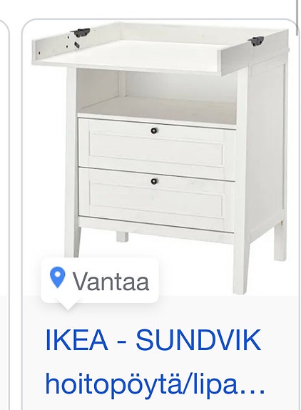 Myydään Ikean hoitopöytä.